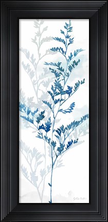 Framed Indigo Botanical panel III Print