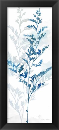 Framed Indigo Botanical panel III Print