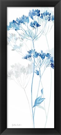 Framed Indigo Botanical panel IV Print