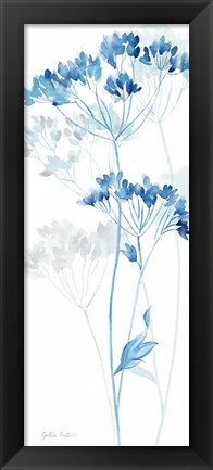 Framed Indigo Botanical panel IV Print