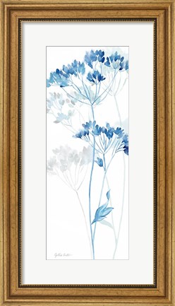 Framed Indigo Botanical panel IV Print