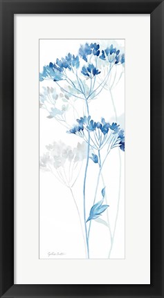 Framed Indigo Botanical panel IV Print