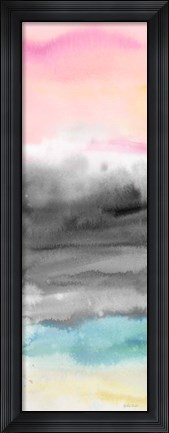 Framed Pink Sunset Abstract panel I Print