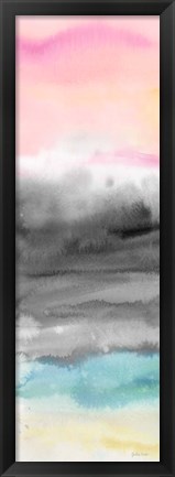 Framed Pink Sunset Abstract panel I Print