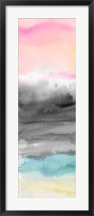 Framed Pink Sunset Abstract panel I Print