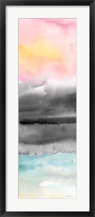 Framed Pink Sunset Abstract panel II Print