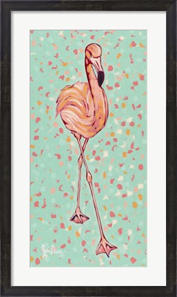 Framed Flamingo Panel II Print