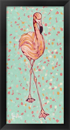 Framed Flamingo Panel II Print