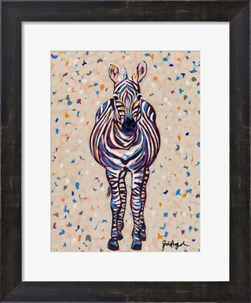 Framed Fruit Stripe Zebra Print