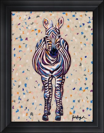 Framed Fruit Stripe Zebra Print