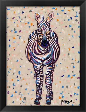 Framed Fruit Stripe Zebra Print