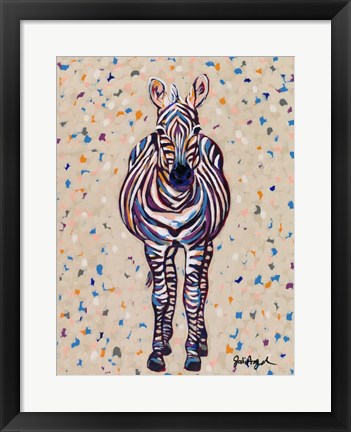 Framed Fruit Stripe Zebra Print