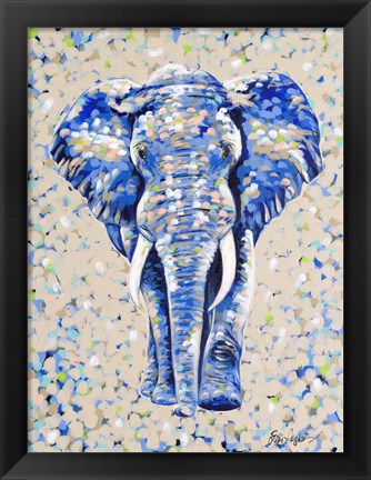 Framed Peanut Elephant Print