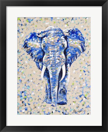 Framed Peanut Elephant Print