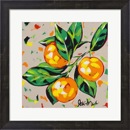 Framed Fruit Sketch Oranges Print