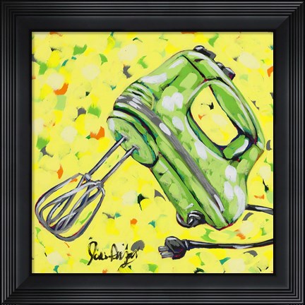 Framed Kitchen Sketch Mixer Print