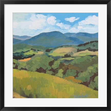 Framed Green Hills Square Print