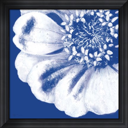 Framed Flower Pop blue II Print