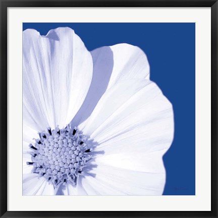 Framed Flower Pop blue III Print