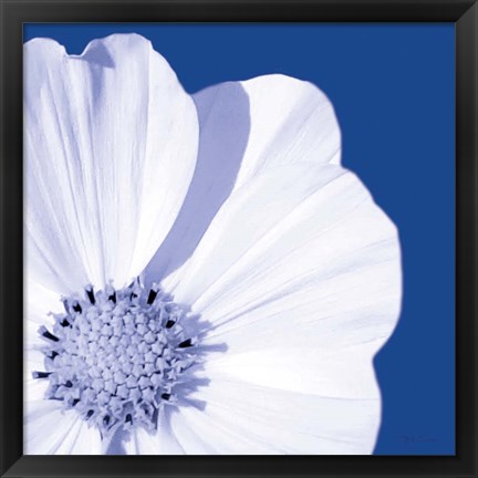 Framed Flower Pop blue III Print