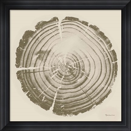 Framed Tree Trunk cream II Print