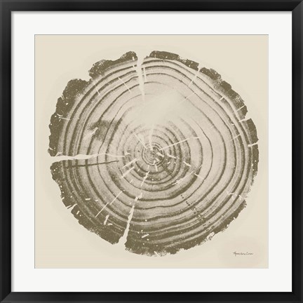 Framed Tree Trunk cream II Print