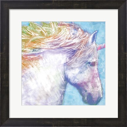Framed Colorful Unicorn Print