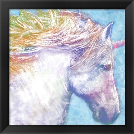 Framed Colorful Unicorn Print