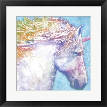 Framed Colorful Unicorn Print