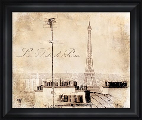 Framed Les Toits De Paris Print