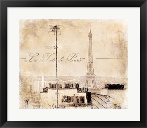 Framed Les Toits De Paris Print