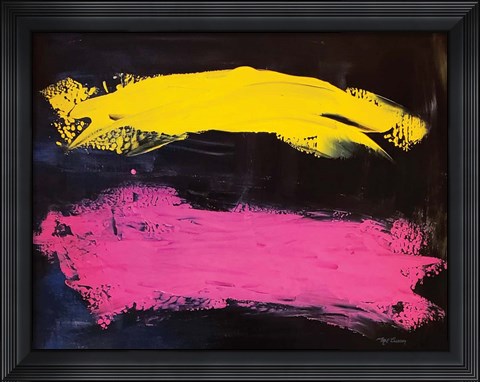 Framed Bright Abstract landscape Print
