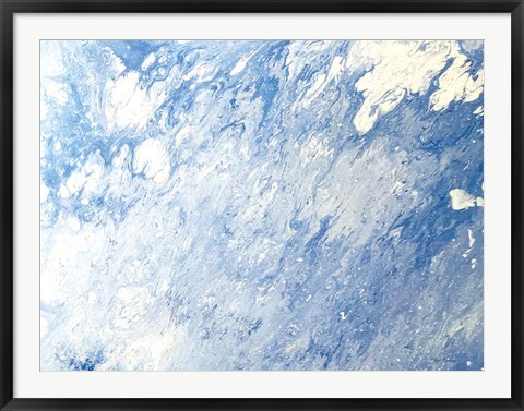 Framed Earth Blues Abstract landscape Print