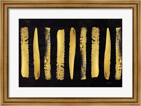 Framed Golden Stripes II Print