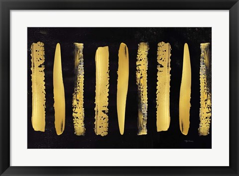 Framed Golden Stripes II Print