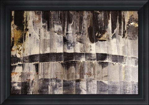 Framed Neutral Stripes I Print