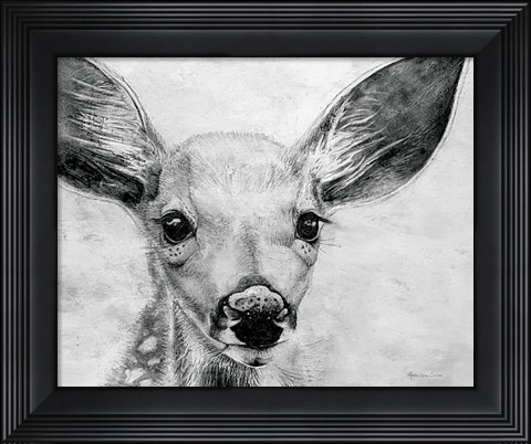 Framed Portrait of a Fawn Print