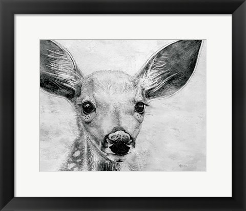 Framed Portrait of a Fawn Print