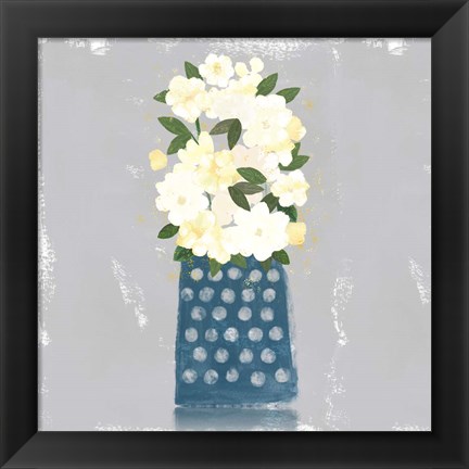 Framed Contemporary Flower Jar I Print