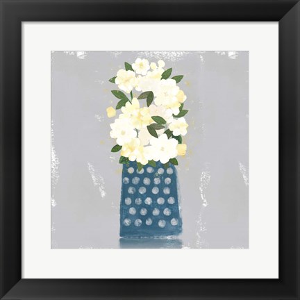 Framed Contemporary Flower Jar I Print