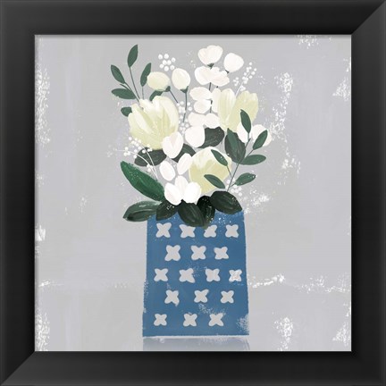Framed Contemporary Flower Jar III Print