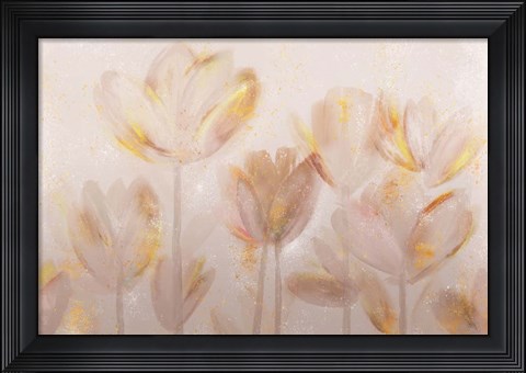 Framed Contemporary Poppies Neutral Print