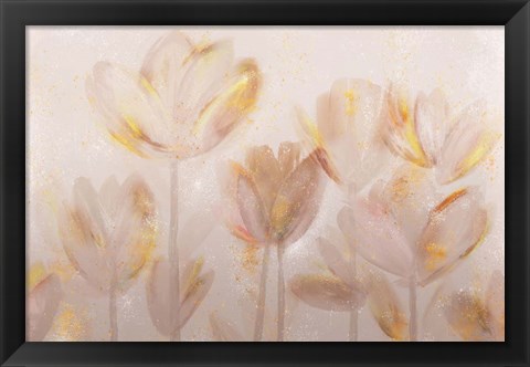 Framed Contemporary Poppies Neutral Print