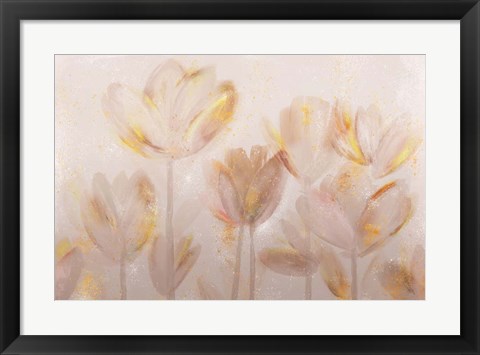 Framed Contemporary Poppies Neutral Print