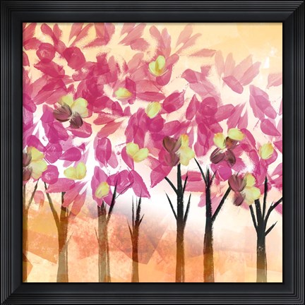 Framed Pink Trees Print