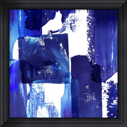 Framed Indigo Abstract II Print