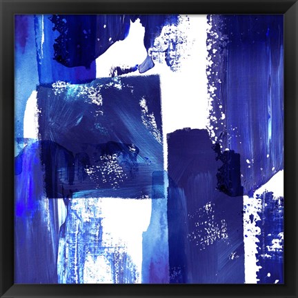 Framed Indigo Abstract II Print