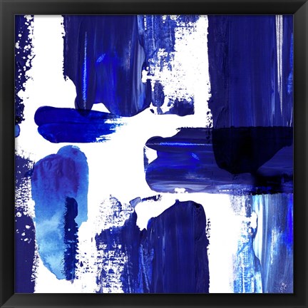 Framed Indigo Abstract III Print