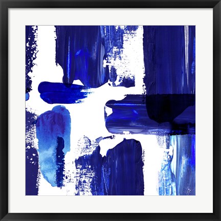 Framed Indigo Abstract III Print