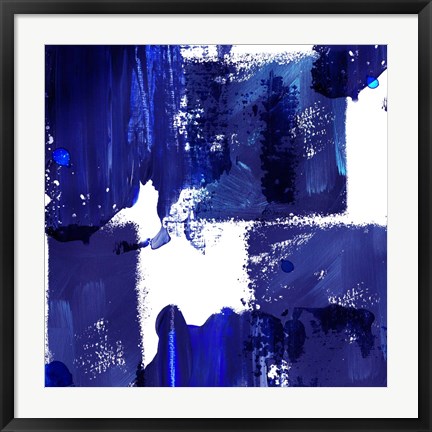 Framed Indigo Abstract IV Print